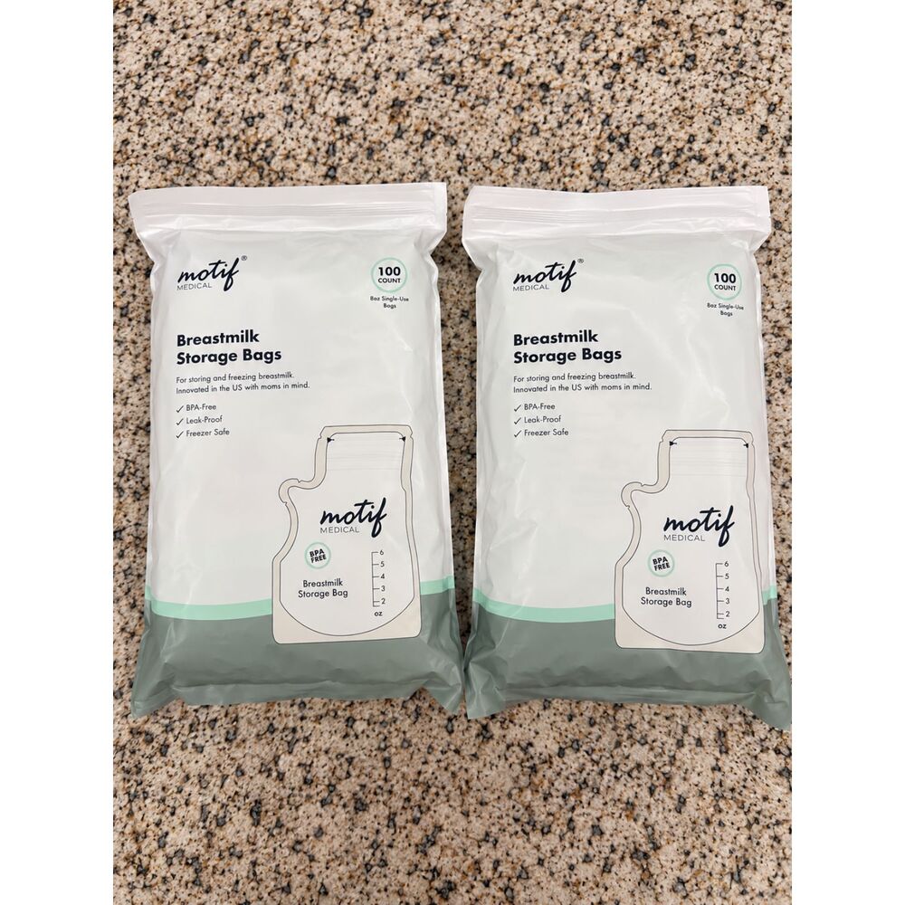 Motif Breastmilk Storage Bags 200 Count New Sealed